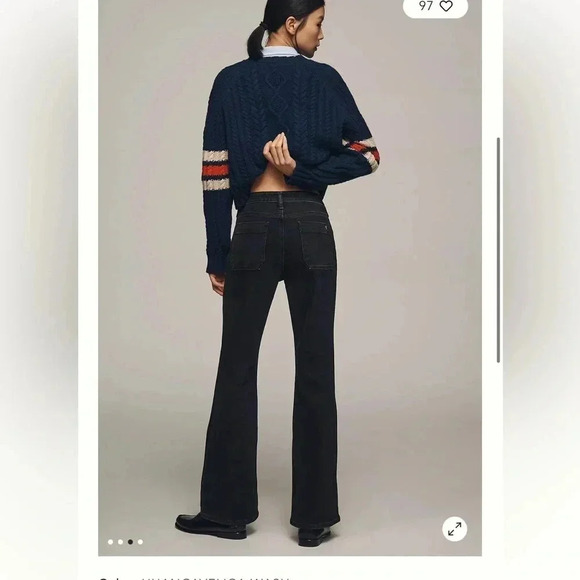 Pilcro Superscript Flare Black Jeans - Picture 11 of 12